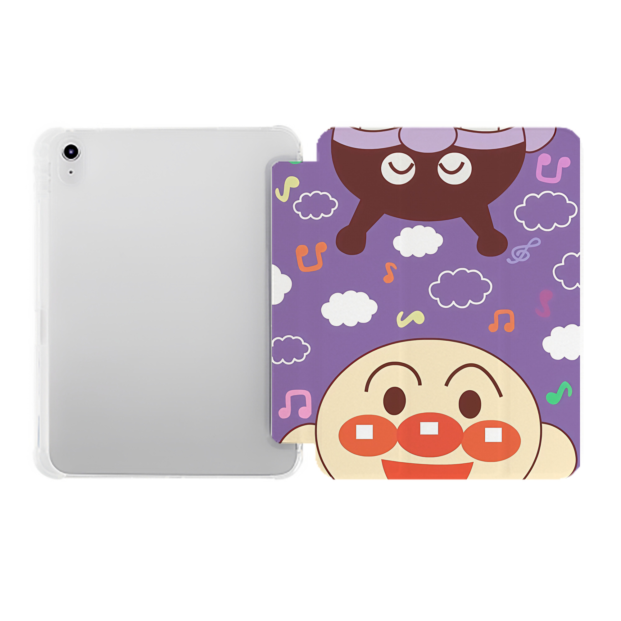 （画像用） アンパンマン Anpanman IPad ケース ペン収納付き 三つ折りスタンド PUレザー×シリコン 対応機種9.5/10.5/10.9インチ